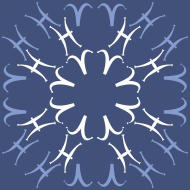 Soyut basit çiçek süsünün dikişsiz deseni