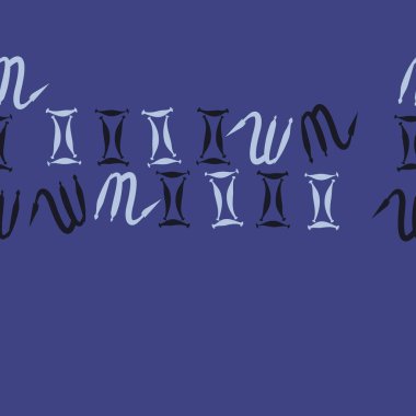 burç işaretleri ile dikişsiz desen, vektör illüstrasyon 