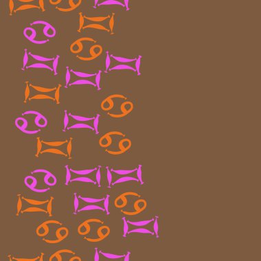 desen arka plan, burçlar ile soyut vektör illüstrasyon 