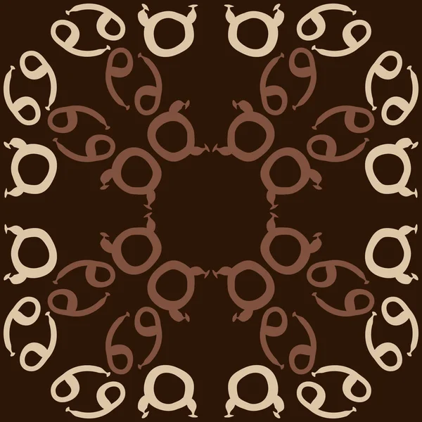 抽象的な単純な干支の装飾のシームレスなパターン — ストックベクタ
