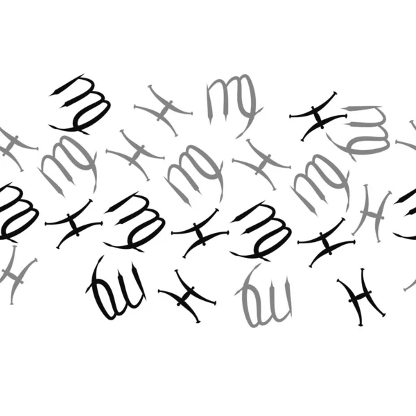 无缝的生肖符号模式 矢量插图 — 图库矢量图片