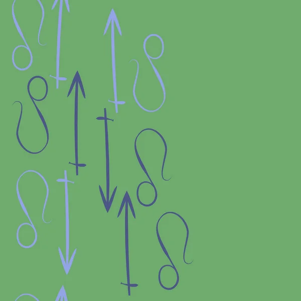 Padrão Sem Costura Signos Zodíaco Ilustração Vetorial —  Vetores de Stock