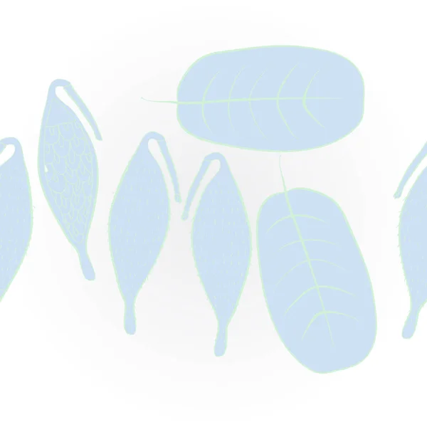 Modello Senza Soluzione Continuità Foglie Astratte Semplici — Vettoriale Stock
