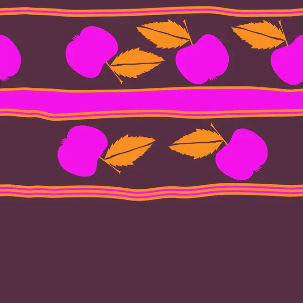 Patrón Abstracto Sin Costuras Con Manzanas Coloridas — Archivo Imágenes Vectoriales