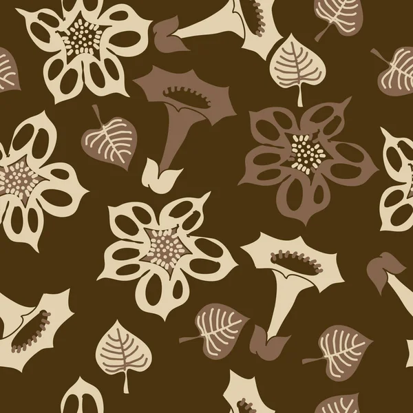 Patrón Floral Sin Costuras Ilustración Vectorial — Archivo Imágenes Vectoriales