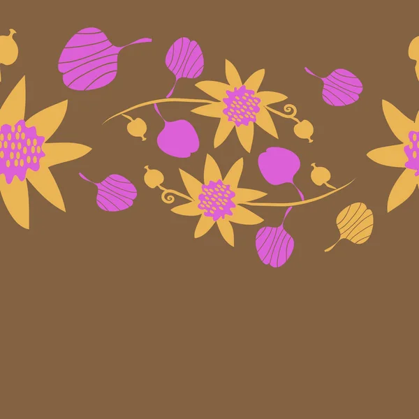 Απρόσκοπτη Floral Μοτίβο Διανυσματική Απεικόνιση — Διανυσματικό Αρχείο