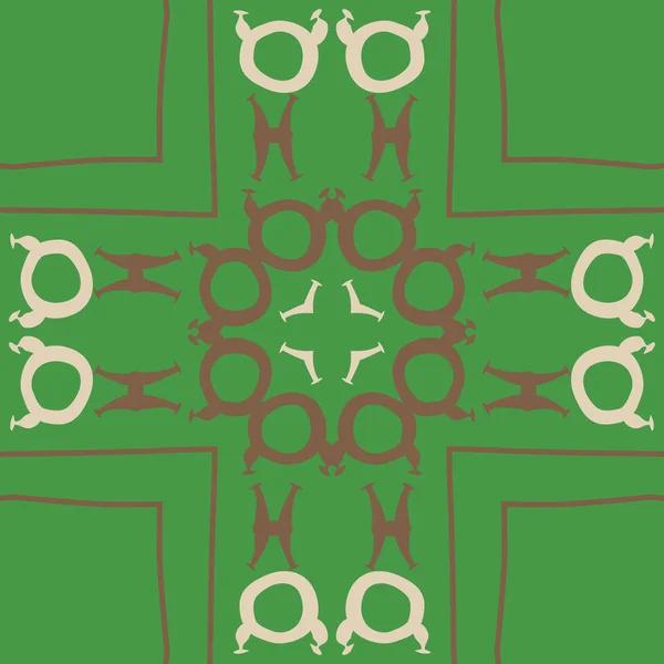 Зеленый Абстрактный Рисунок Знаками Зодиака Векторная Иллюстрация Знаков Телец Близнецы — стоковый вектор