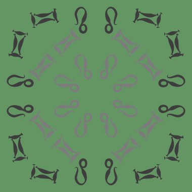 Soyut burçlar süs ile dikişsiz desen