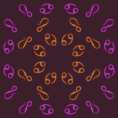 desen arka plan, Zodiac Signs 