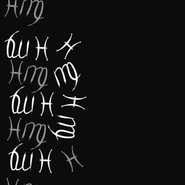 Soyut basit burç süslerinin kusursuz deseni