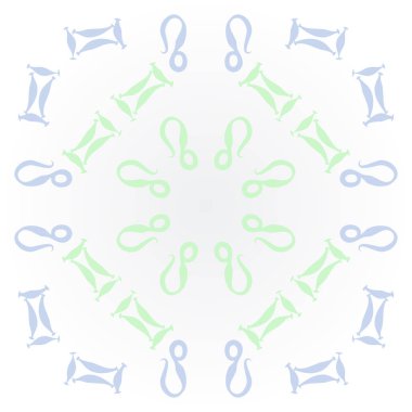 Soyut burçlar süs ile dikişsiz desen