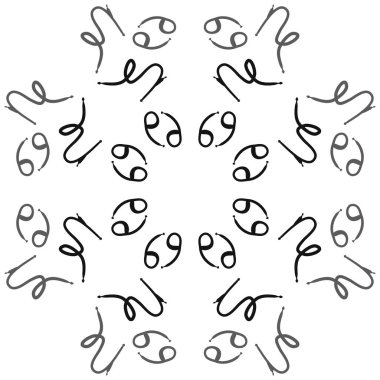 Zodiac Signs Dikişsiz desen. Vektör Illustration