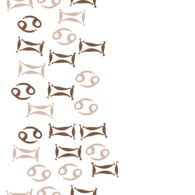 desen arka plan, burçlar ile soyut vektör illüstrasyon 