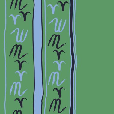 Zodiac Signs Dikişsiz desen. Vektör Illustration