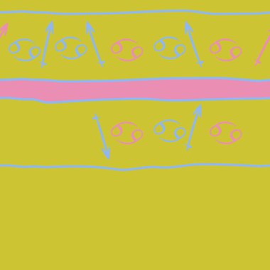 Zodiac Signs ile Dikişsiz soyut desen, vektör illüstrasyon