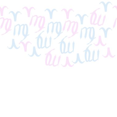 Zodiac Signs Dikişsiz desen-Başak, koç. Vektör Illustration