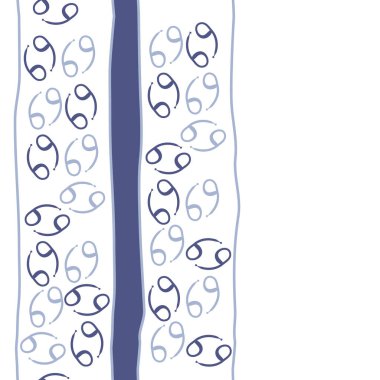 Zodiac Signs Dikişsiz desen. Vektör Illustration