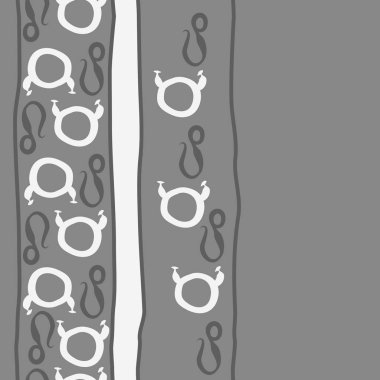 Burç burçları ile dikişsiz soyut desen, Boğa ve Aslan burçları vektör illüstrasyon 