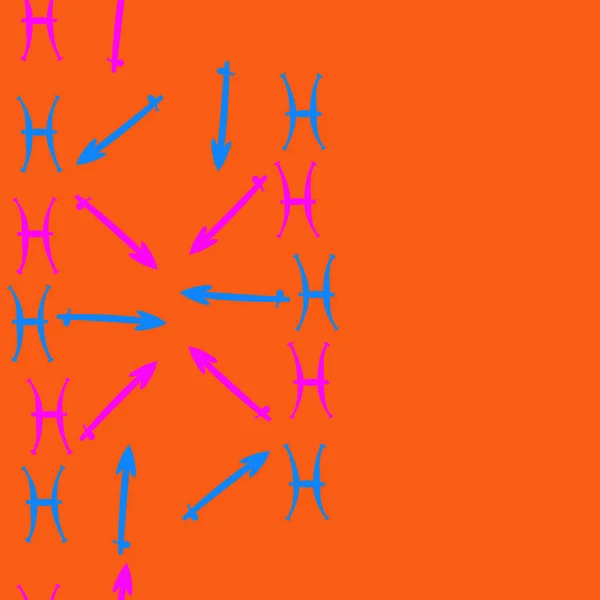 Mönster Zodiacteckenet Doodles Kopiera Utrymme — Stock vektor