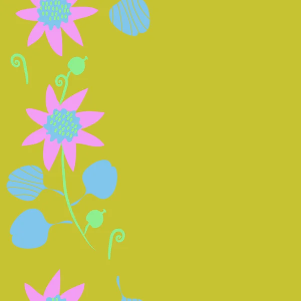 Patrón Floral Sin Costuras Ilustración Vectorial — Archivo Imágenes Vectoriales