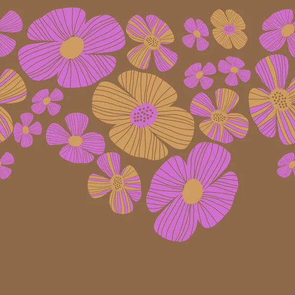Patrón Floral Colorido Ilustración Vectorial Simple — Vector de stock
