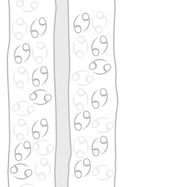 Zodiac Signs Dikişsiz desen. Vektör Illustration