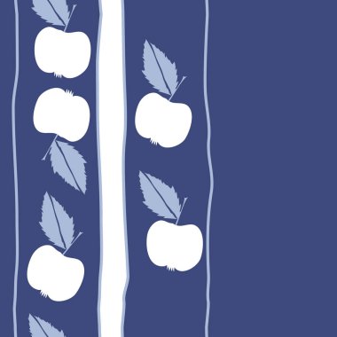 Elma ve yaprakları ile soyut arka plan