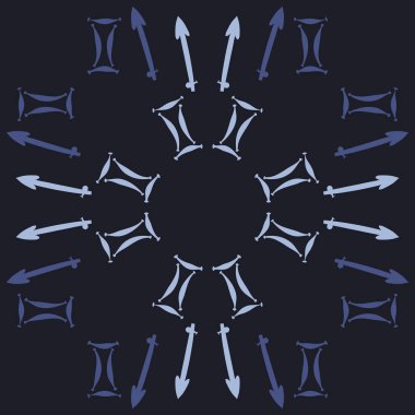 Burçlar ile soyut desen, vektör arka plan