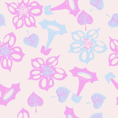 Kusursuz çiçek deseni, vektör çizimi