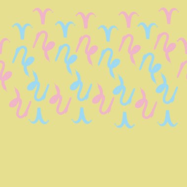 Soyut basit kaligrafi dikişsiz desen