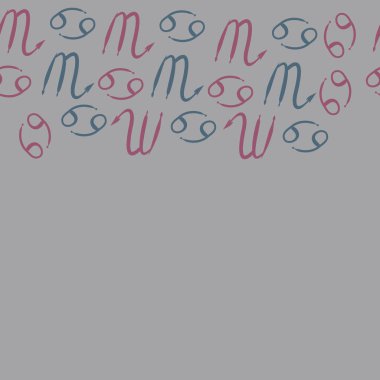 desen arka plan, Burç işaretleri ile vektör deseni 