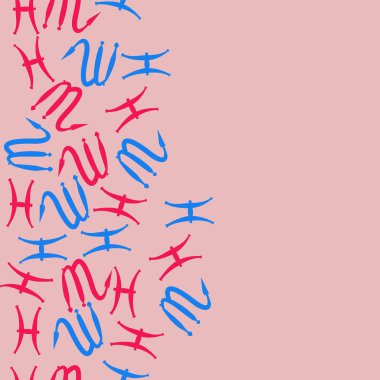 Soyut basit zodyak süsleme Dikişsiz desen