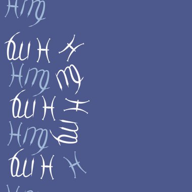 Soyut basit burç süslerinin kusursuz deseni