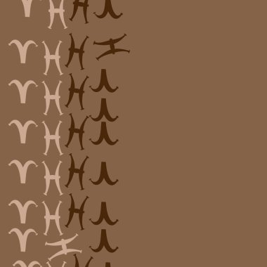 Zodiac Signs ile Dikişsiz soyut desen, vektör illüstrasyon