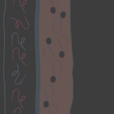 Zodyak işaretleri Dikişsiz desen - aslan, oğlak. Vektör çizimi