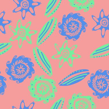 dikişsiz deniz deseni, sadece vektör illüstrasyon