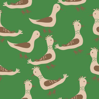 kuşlar, vektör çizim ile Seamless Modeli