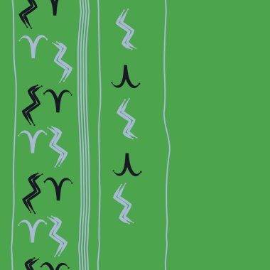 Zodiac Signs, doodle, kopya alanı dairesel desen