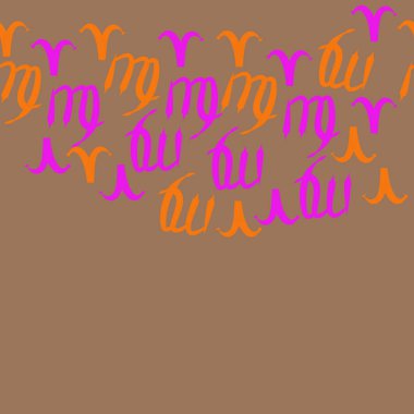 Zodiac Signs Dikişsiz desen-Başak, koç. Vektör Illustration