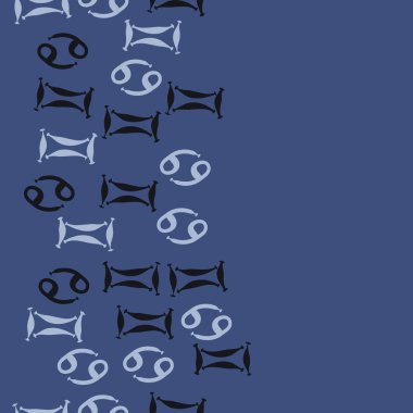 desen arka plan, burçlar ile soyut vektör illüstrasyon 