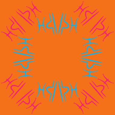 Soyut basit kaligrafi dikişsiz desen