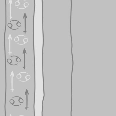 Zodiac Signs deseni, karalama, kopya alanı