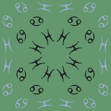 Soyut basit zodyak süsleme Dikişsiz desen