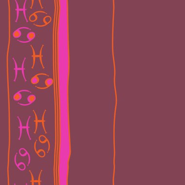 Soyut basit zodyak süsleme Dikişsiz desen