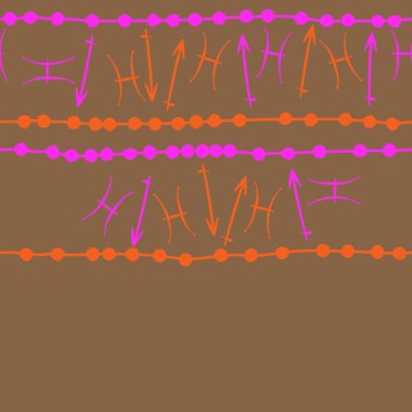 Zodiac Signs Dikişsiz desen-balık, yay. Vektör Illustration