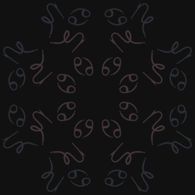 Zodiac Signs Dikişsiz desen. Vektör Illustration