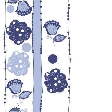 Soyut basit çiçeklerin kusursuz deseni