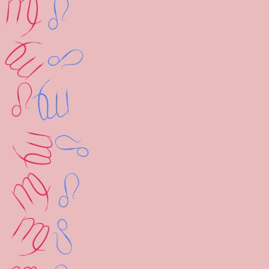 Soyut basit kaligrafi dikişsiz desen