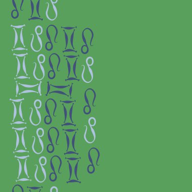 Soyut burçlar süs ile dikişsiz desen