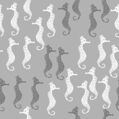 Seahorses desen renkli vektör Illustration